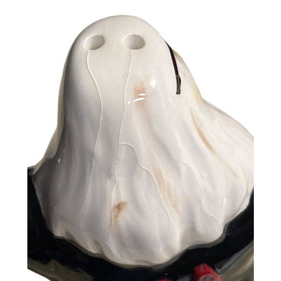 Ceramic Bald Eagle & Motorcycle Salt & Pepper Shakers - Picture 10 of 16